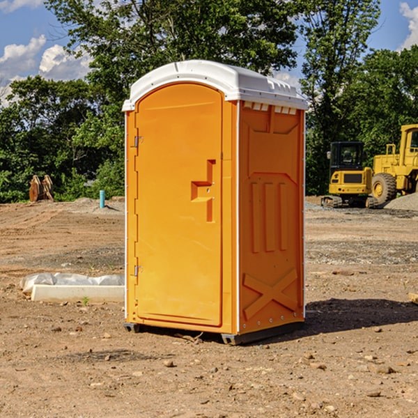 can i customize the exterior of the portable toilets with my event logo or branding in Hamilton County IA